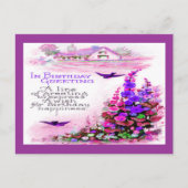 Vintager Geburtstag Gruß mit Blume Postkarte (Vorderseite)