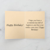 Vintager Geburtstag Gruß mit Bouquet von Blume Karte (Innenseite)