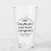 Vintager Geburtstag im Jahr Glas (Rückseite)