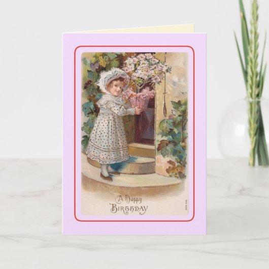 Vintager Geburtstag Karte (Vorderseite)