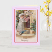 Vintager Geburtstag Karte (Gelbe Blume)