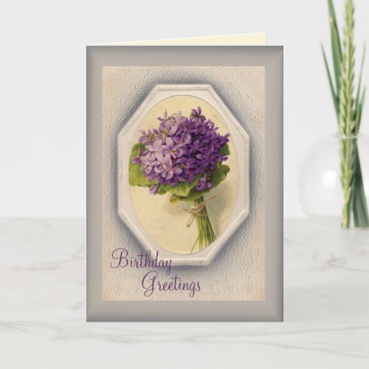 Vintager Geburtstag Karte (Vorderseite)