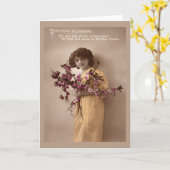 Vintager Geburtstag Karte (Gelbe Blume)