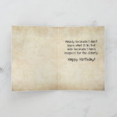 Vintager Geburtstag lustig - meine Lippen sind ver Karte (Innenseite)