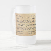 Vintager Geburtstag Mattglas Bierglas (Vorderseite Links)