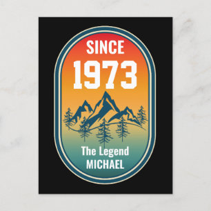 Vintager Geburtstag nach Maß Der legendäre Bergsti Postkarte