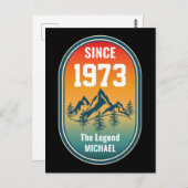 Vintager Geburtstag nach Maß Der legendäre Bergsti Postkarte (Vorne/Hinten)