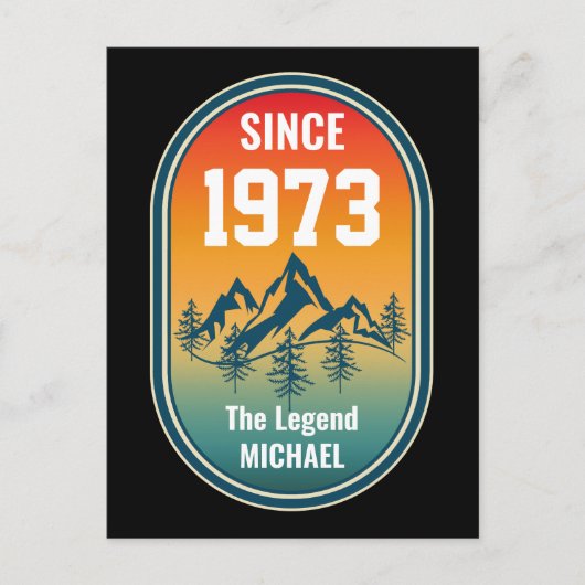 Vintager Geburtstag nach Maß Der legendäre Bergsti Postkarte (Vorderseite)