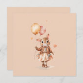 Vintager Geburtstag niedlicher Hase (Vorne/Hinten)