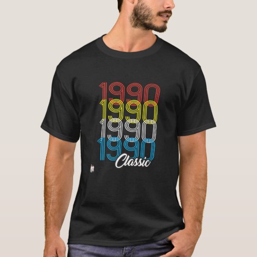 Vintager Geburtstag oder Jahrestag 1990 T-Shirt (Vorderseite)