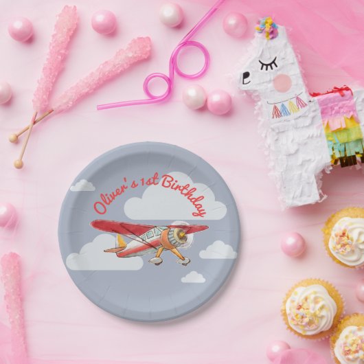 Vintager Geburtstag Pappteller (Party)