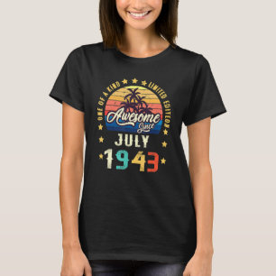 Vintager Geburtstag Phantastisch seit Juli 1943 Ep T-Shirt