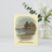 Vintager Geburtstag Postkarte (Stehend Vorderseite)