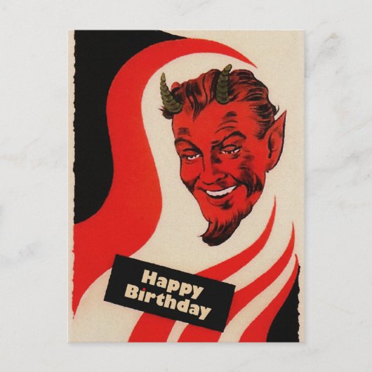 Vintager Geburtstag Postkarte (Vorderseite)