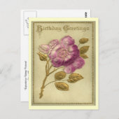 Vintager Geburtstag Postkarte (Vorne/Hinten)