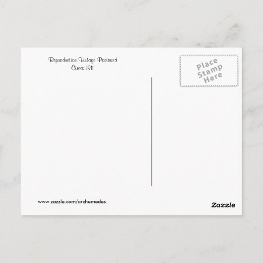 Vintager Geburtstag Postkarte (Rückseite)