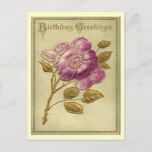 Vintager Geburtstag Postkarte