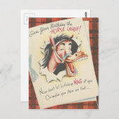 Vintager Geburtstag Postkarte (Vorne/Hinten)