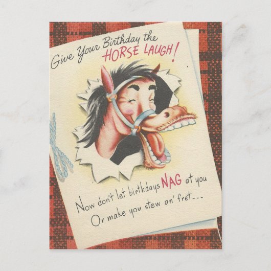 Vintager Geburtstag Postkarte (Vorderseite)