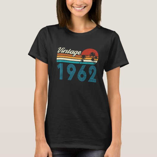Vintager Geburtstag Retro 1962 T-Shirt (Vorderseite)