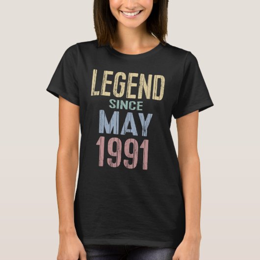 Vintager Geburtstag seit Mai 1991 T-Shirt (Vorderseite)