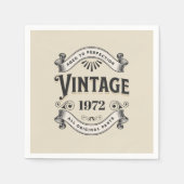 Vintager Geburtstag Serviette (Vorderseite)