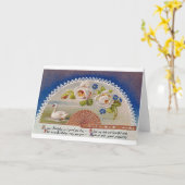 Vintager Geburtstag Swan Blue Postcard Karte (Gelbe Blume)