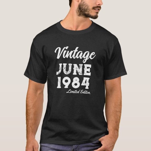 Vintager Geburtstag T-Shirt (Vorderseite)