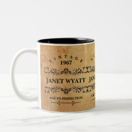 Vintager Geburtstag Zweifarbige Tasse