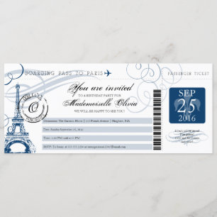 Vintager Geburtstags-Party-Boarding-Durchlauf Einladung