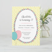 Vintager Geburtstagsaufenthalt Einladung (Stehend Vorderseite)