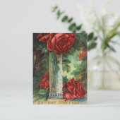 Vintager Geburtstagsgruß Postkarte (Stehend Vorderseite)