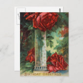 Vintager Geburtstagsgruß Postkarte (Vorne/Hinten)