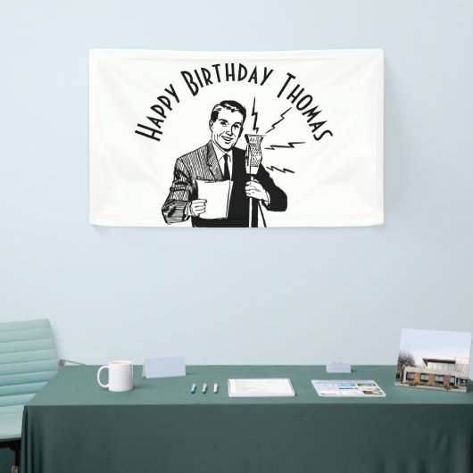 Vintager Geburtstagskünstler Banner (Messeveranstaltung)