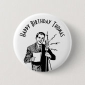 Vintager Geburtstagskünstler Button (Vorderseite)