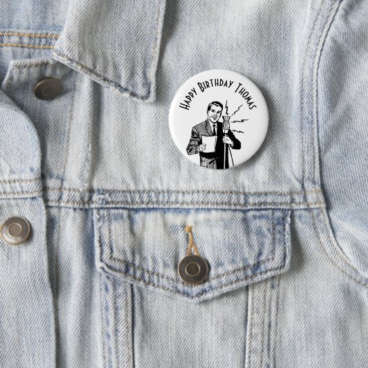 Vintager Geburtstagskünstler Button (Beispiel)