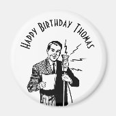 Vintager Geburtstagskünstler Magnet (Vorne)