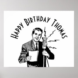 Vintager Geburtstagskünstler Poster