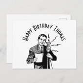 Vintager Geburtstagskünstler Postkarte (Vorne/Hinten)