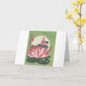 Vintager Geburtstagsschwester mit Lily Pad Karte (Gelbe Blume)