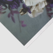 Vintager Geburtszettel mit floraler Entkundung Seidenpapier (Ausschnitt)