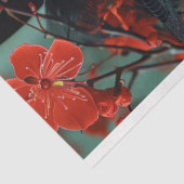 Vintager Geburtszettel mit floraler Entkundung Seidenpapier (Ausschnitt)