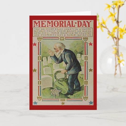 Vintager Gedenktag Der Fall Karte (Gelbe Blume)