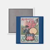 Vintager Gedenktag - Ein Land Magnet (Vorderseite/Rückseite)