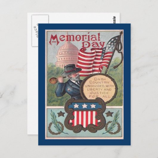 Vintager Gedenktag - ein Land, ZSSG Postkarte (Vorne/Hinten)