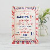 Vintager Gedenktag Geburtstagsfeier Einladung (Stehend Vorderseite)