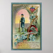Vintager Gedenktag Poster (Vorne)