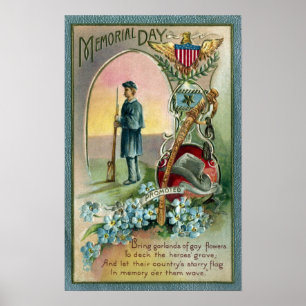 Vintager Gedenktag Poster