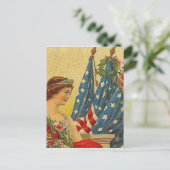 Vintager Gedenktag Postkarte (Stehend Vorderseite)