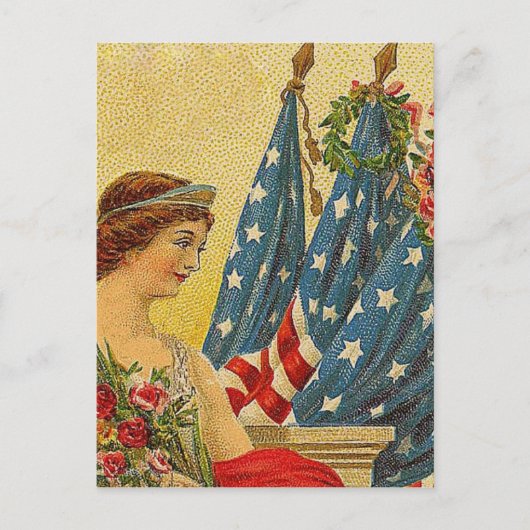 Vintager Gedenktag Postkarte (Vorderseite)